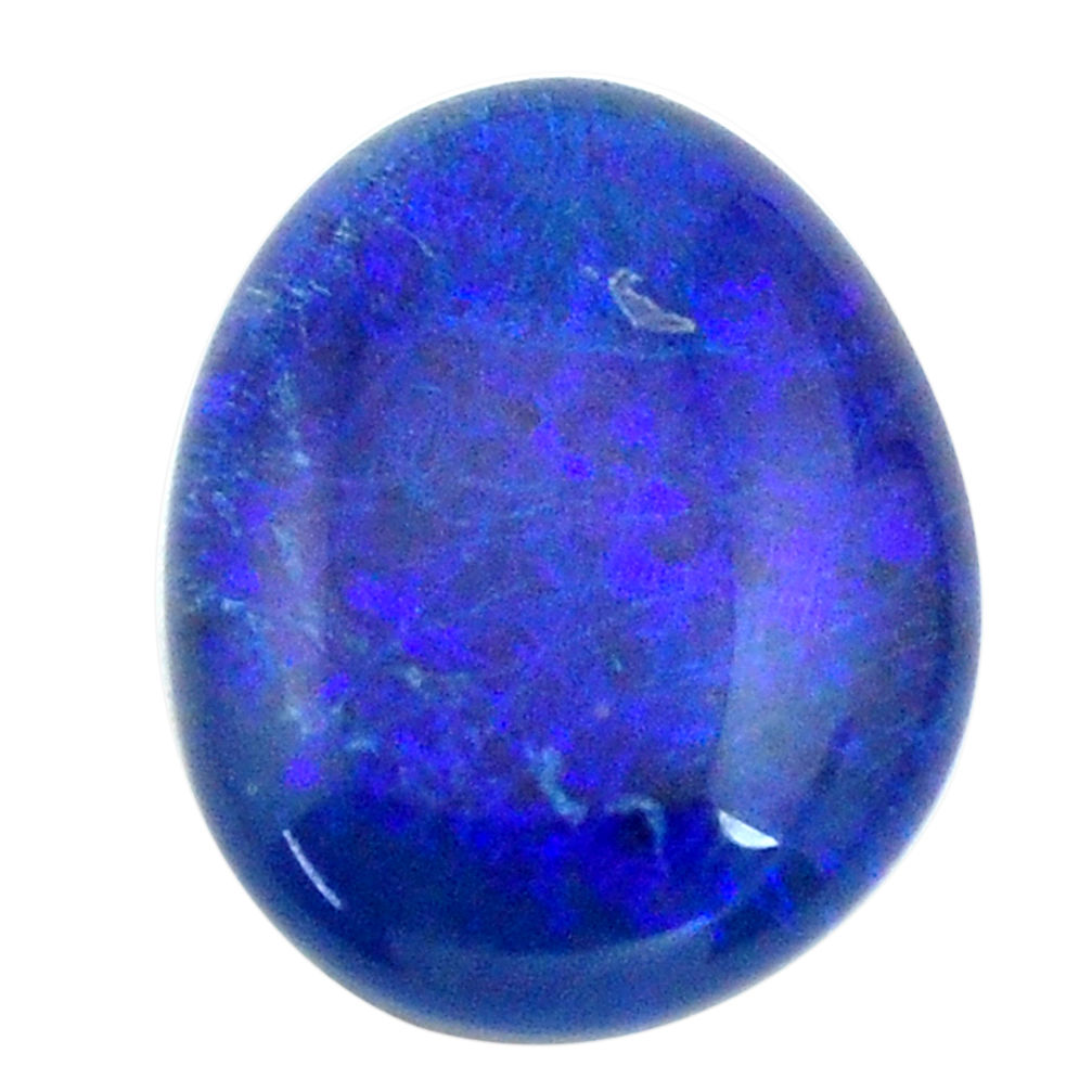 Natural 8.45cts australian opal triplet blue 17x13mm fancy loose gemstone s13704