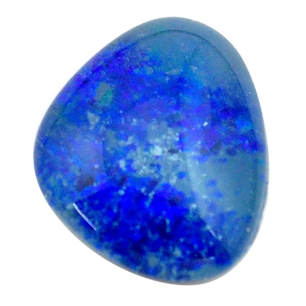 Natural 7.40cts australian opal triplet blue 17x13mm fancy loose gemstone s13750