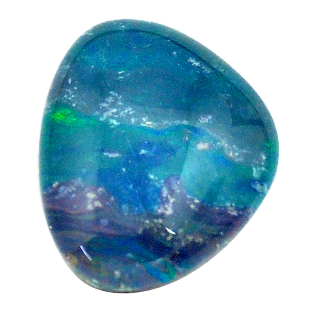 Natural 7.40cts australian opal triplet blue 17x13mm fancy loose gemstone s13760