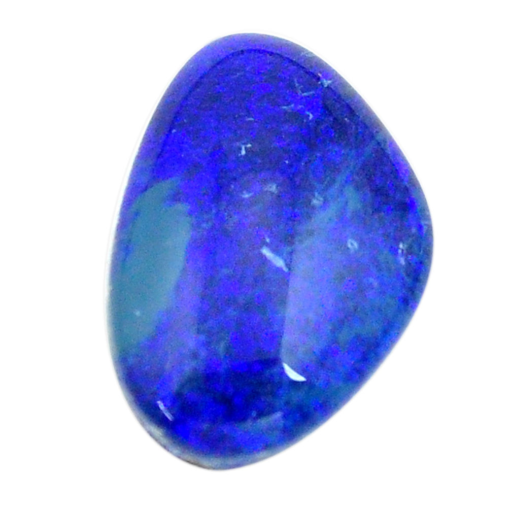 Natural 7.35cts australian opal triplet blue 18.5x12 mm loose gemstone s13719