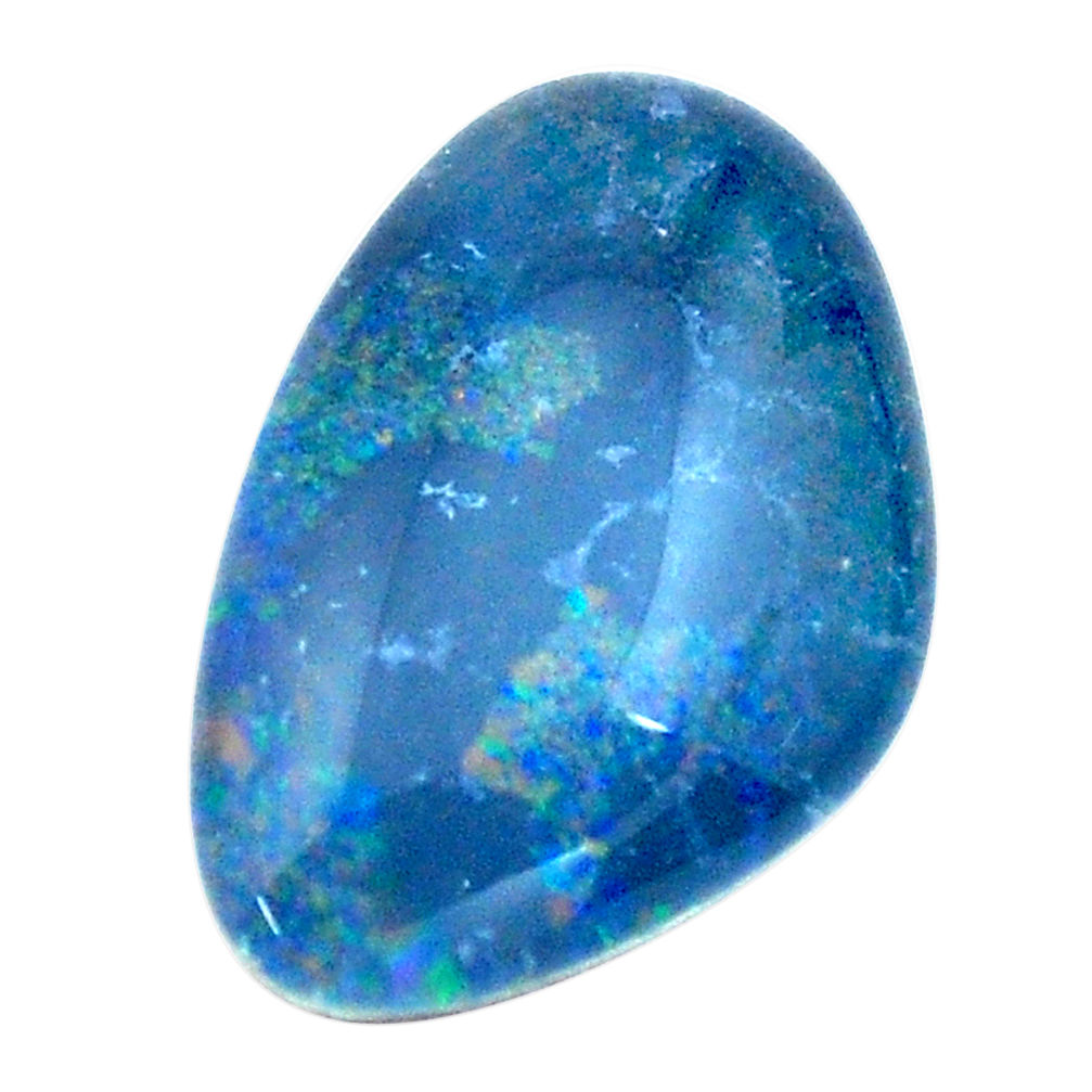 Natural 9.45cts australian opal triplet blue 18.5x12 mm loose gemstone s13778