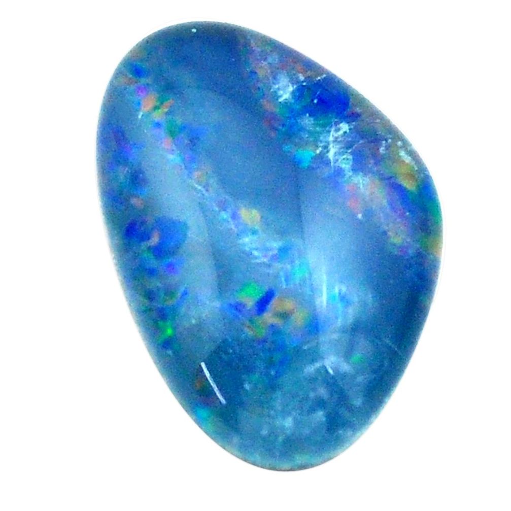 Natural 8.45cts australian opal triplet blue 18x12 mm loose gemstone s13727