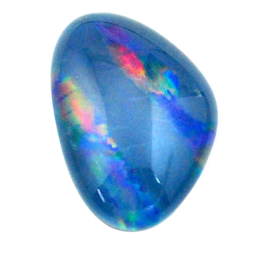 Natural 7.45cts australian opal triplet blue 18x12 mm loose gemstone s13735