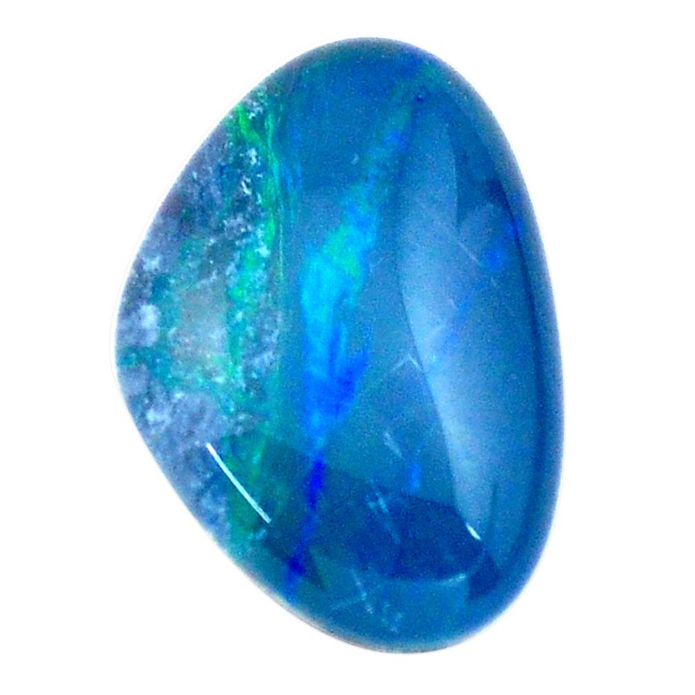 Natural 10.15cts australian opal triplet blue 18x12.5 mm loose gemstone s13774