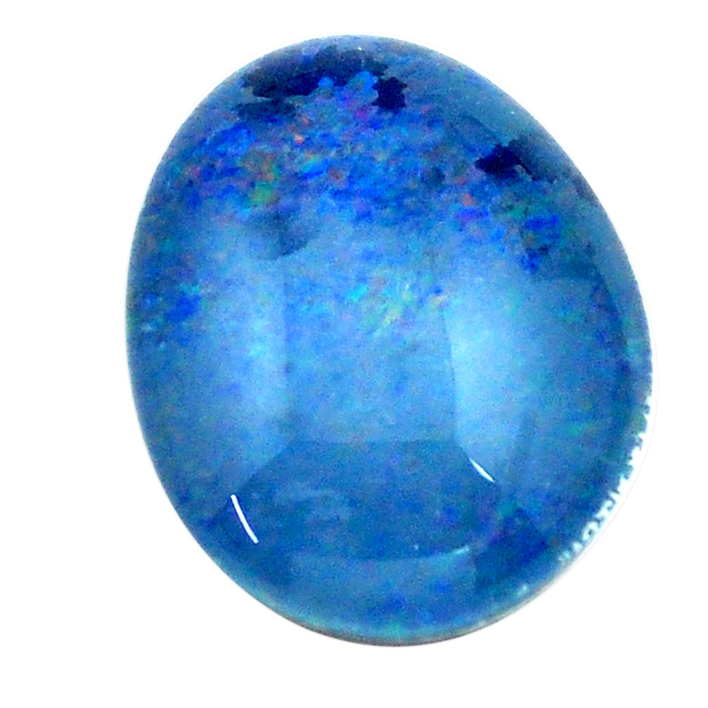 Natural 10.15cts australian opal triplet blue 18x14 mm loose gemstone s13734