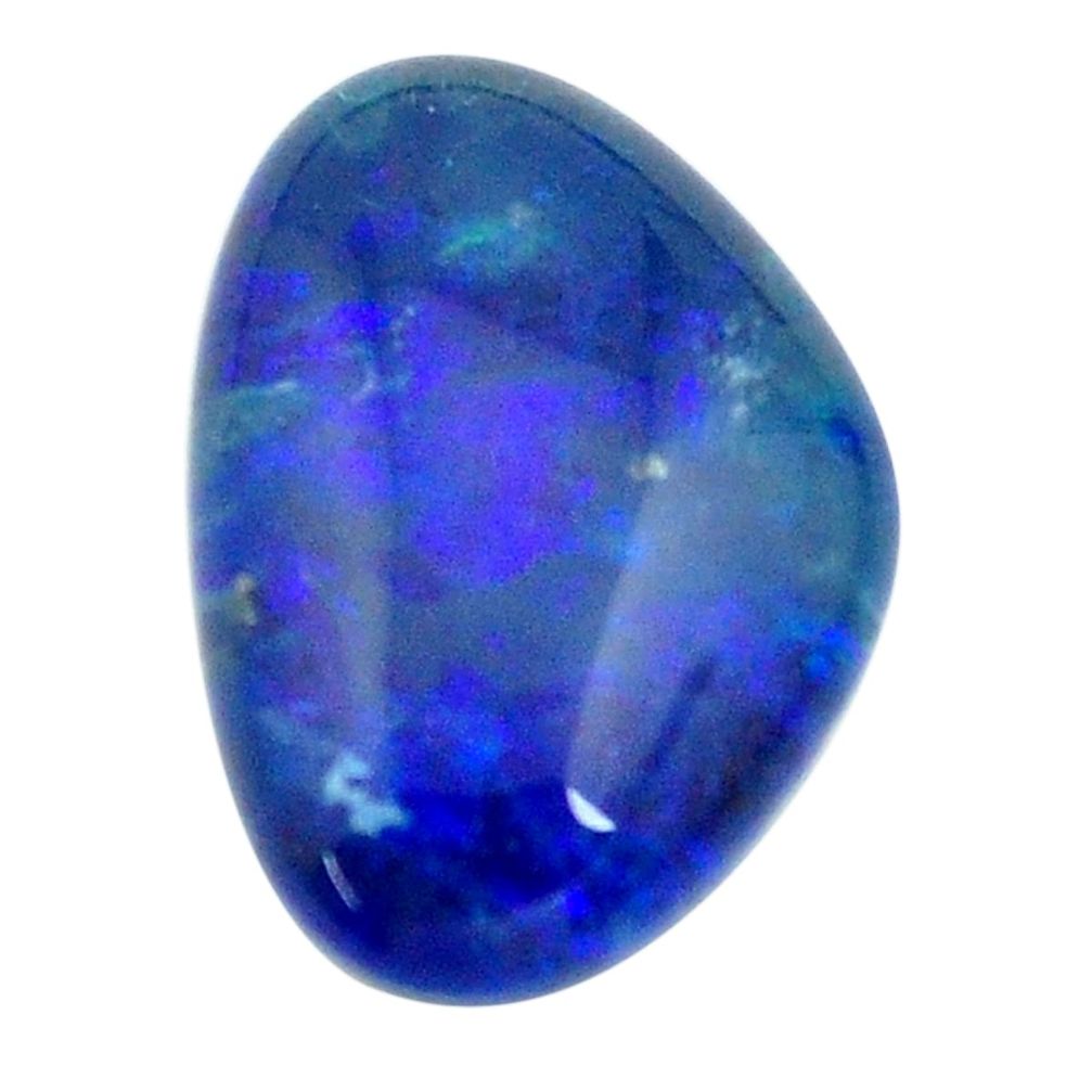 Natural 8.45cts australian opal triplet blue 18x12mm fancy loose gemstone s13717