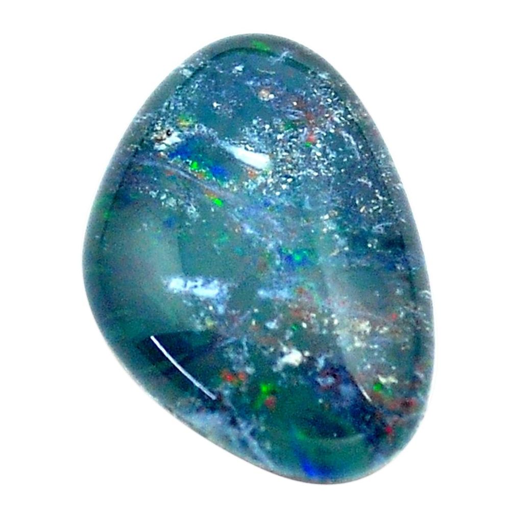 Natural 8.45cts australian opal triplet blue 18x12mm fancy loose gemstone s13753