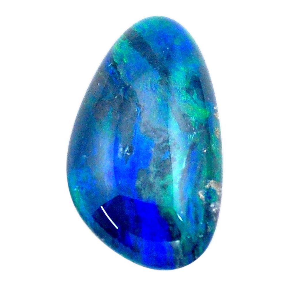 Natural 11.30cts australian opal triplet blue 20x11 mm loose gemstone s13773