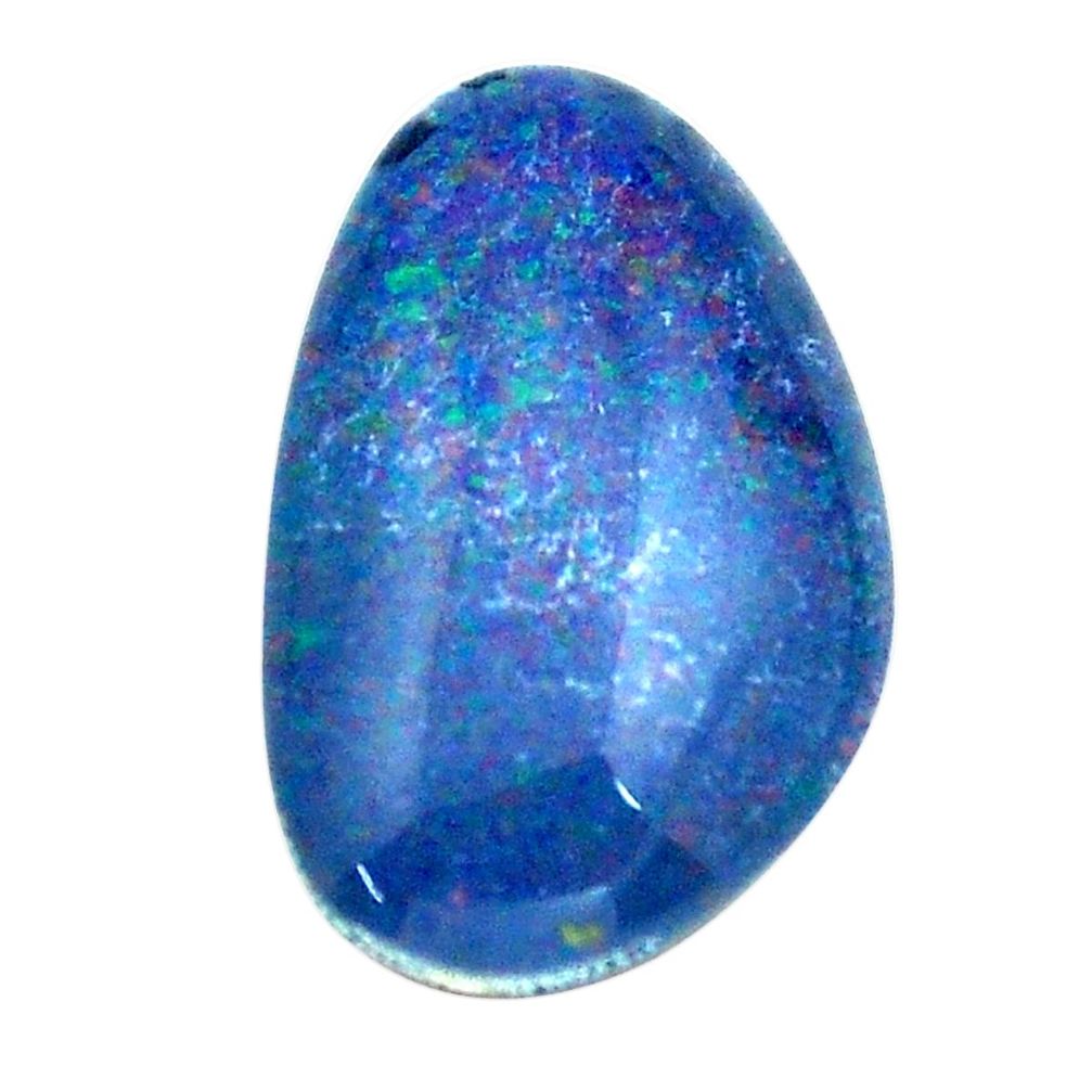 Natural 7.35cts australian opal triplet blue 20x12 mm loose gemstone s13732