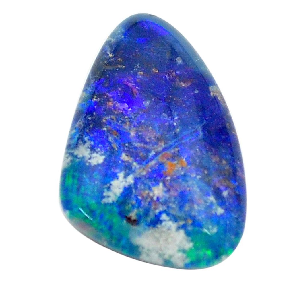 Natural 8.45cts australian opal triplet blue 20x13mm fancy loose gemstone s13755