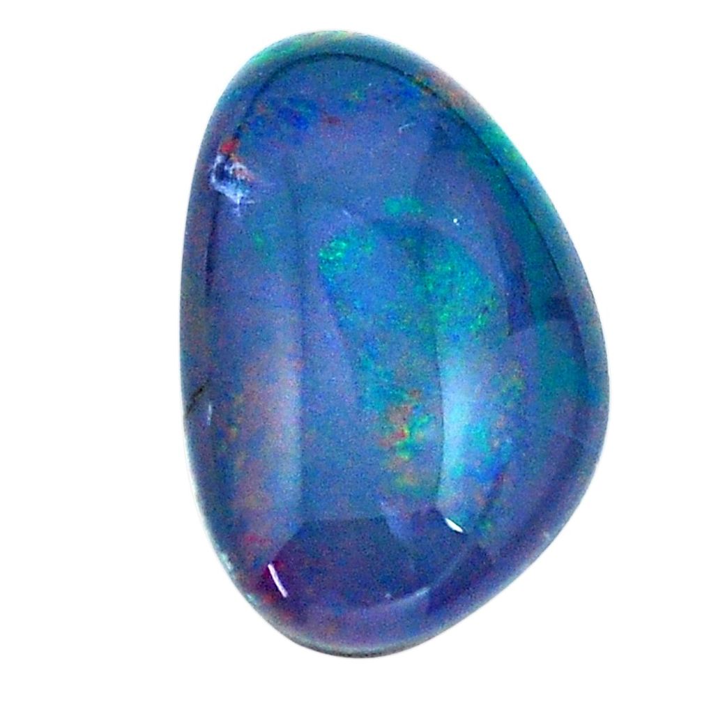 Natural 7.40cts australian opal triplet blue 20x12mm fancy loose gemstone s13757