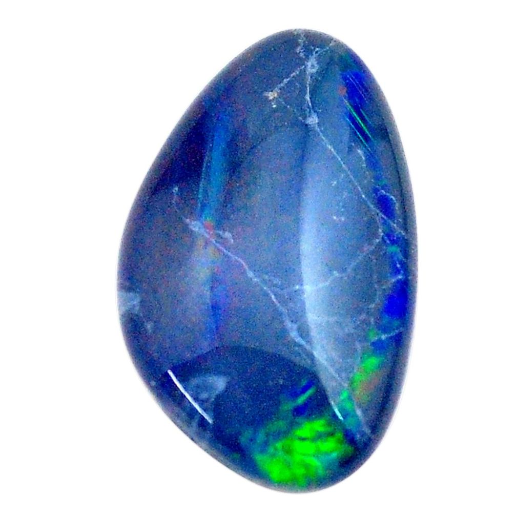 Natural 9.45cts australian opal triplet blue 20x12mm fancy loose gemstone s13771
