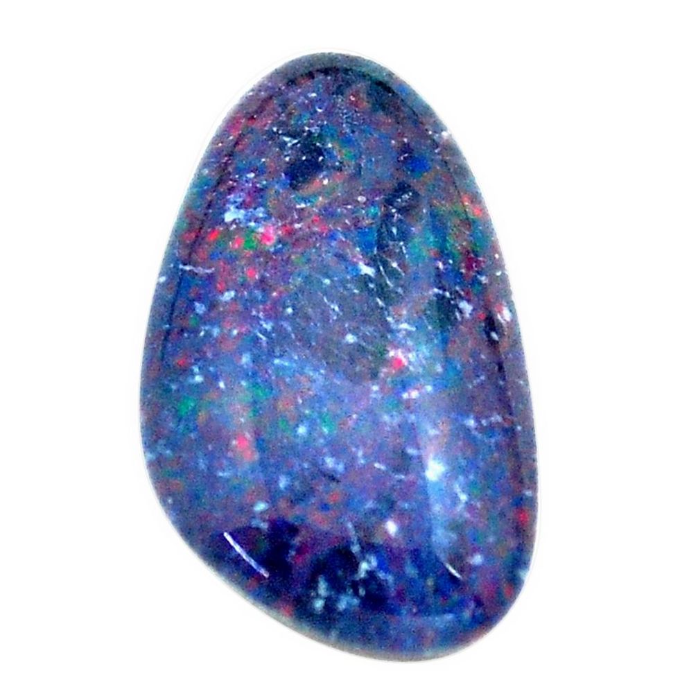 Natural 8.45cts australian opal triplet blue 21x11.5mm loose gemstone s13758