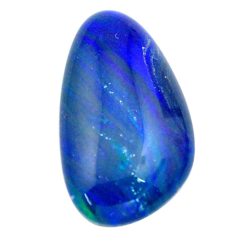 Natural 9.45cts australian opal triplet blue 22x12mm fancy loose gemstone s13743