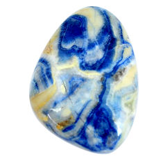 Natural 33.45cts blue quartz palm stone 32.5x22.5 mm fancy loose gemstone s11368