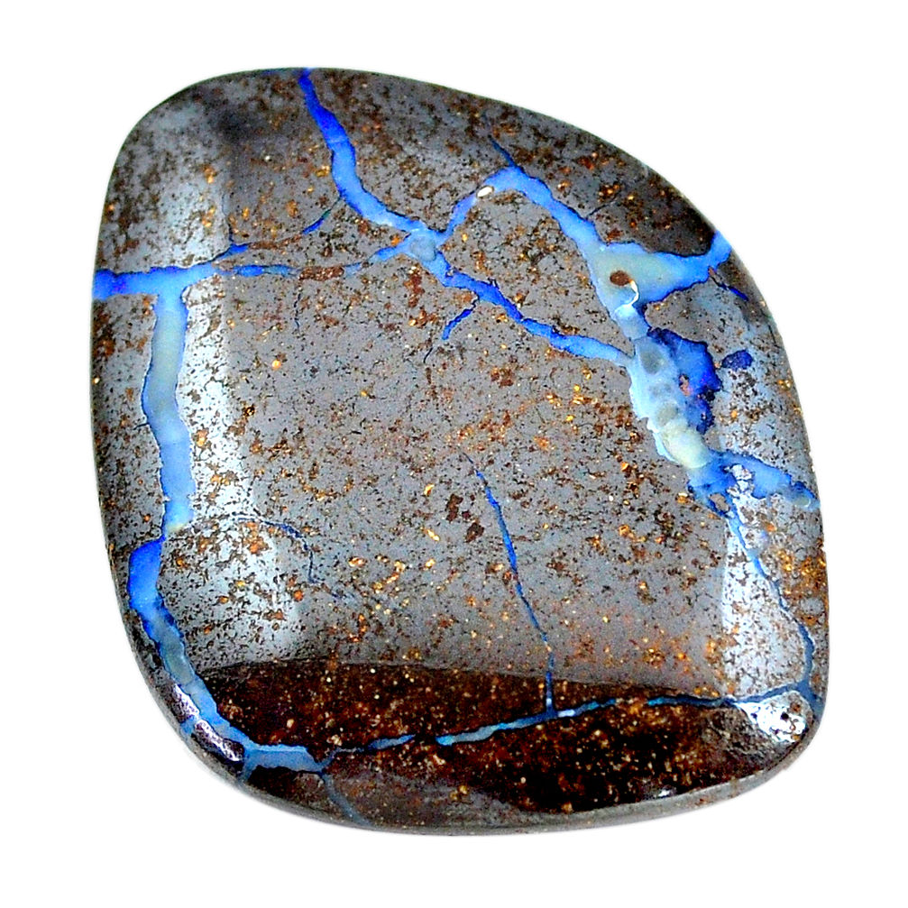 Natural 37.40cts boulder opal brown 30x25.5 mm fancy loose gemstone s12688