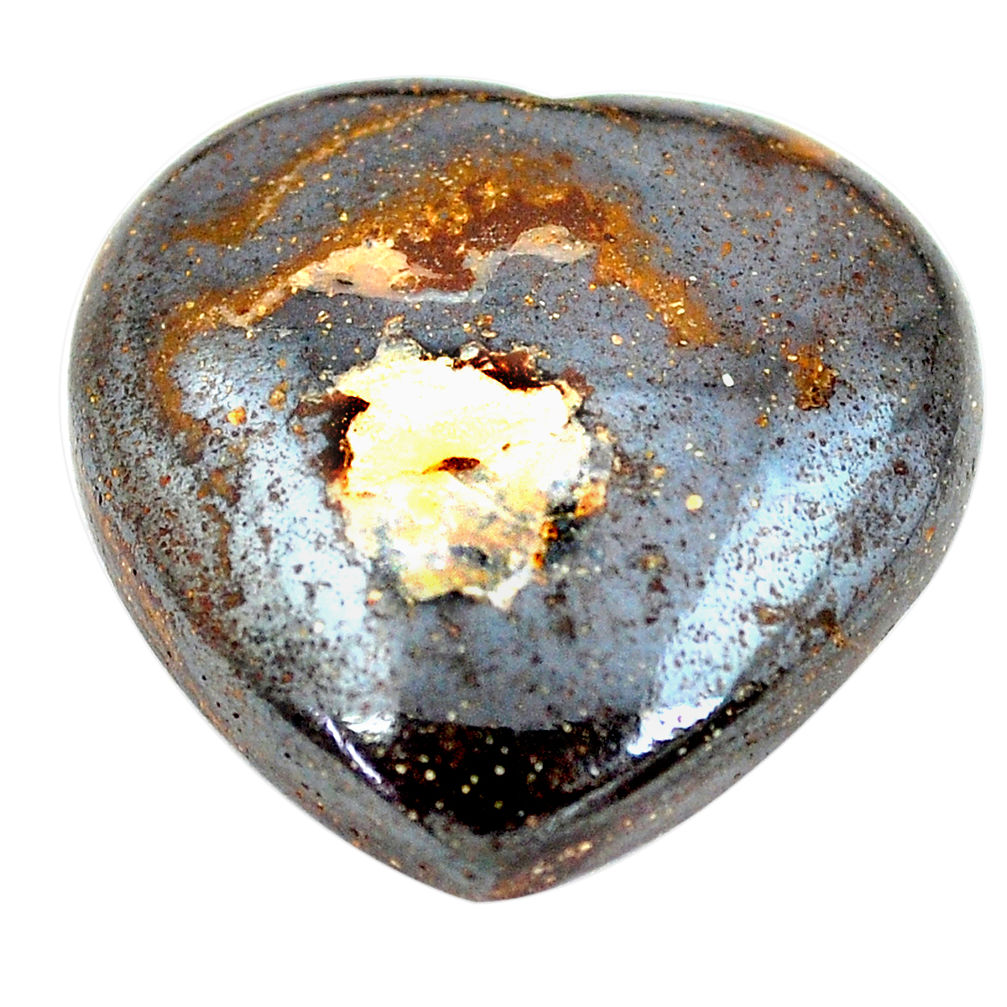 Natural 33.45cts boulder opal cabochon 23.5x24 mm heart loose gemstone s12848