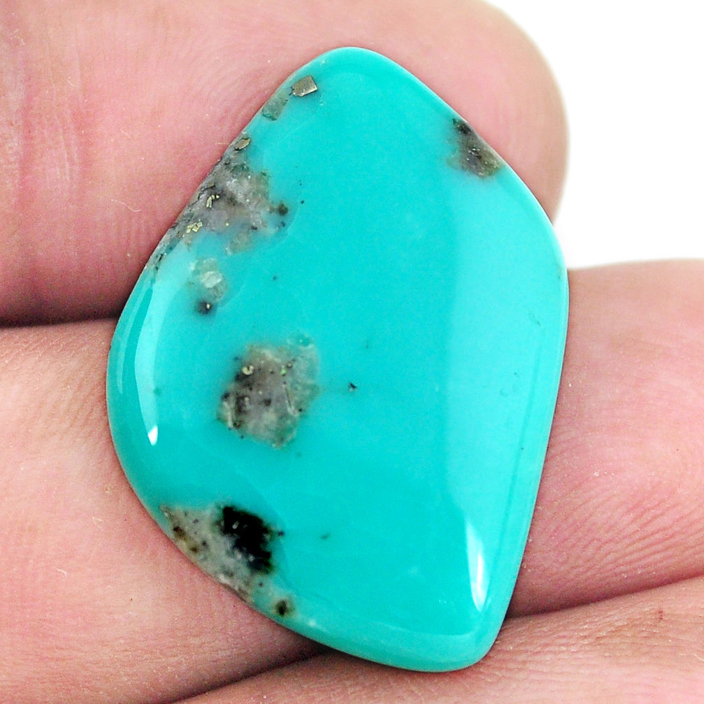 Natural 15.10cts campitos turquoise green 24x19 mm fancy loose gemstone s11554