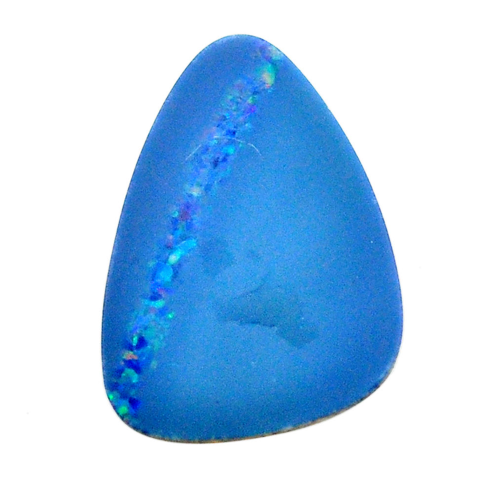 Natural 7.40cts doublet opal australian blue 22x15 mm loose gemstone s12578