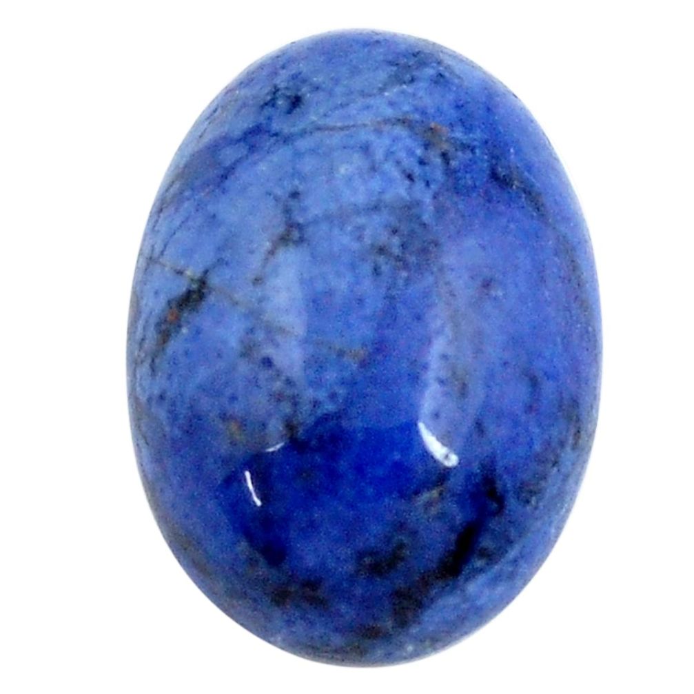 Natural 14.45cts dumortierite blue cabochon 18x13 mm oval loose gemstone s13173