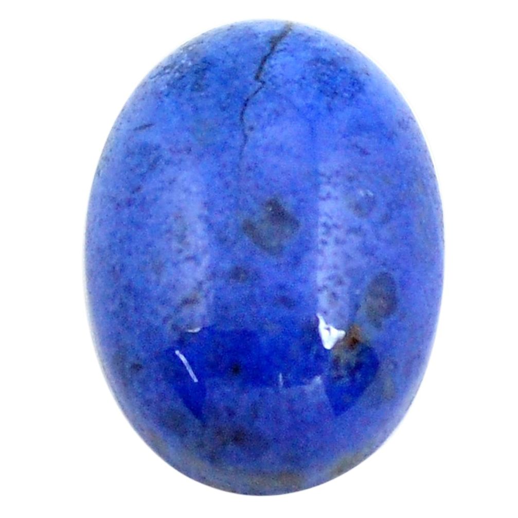 Natural 16.25cts dumortierite blue cabochon 18x13 mm oval loose gemstone s13177
