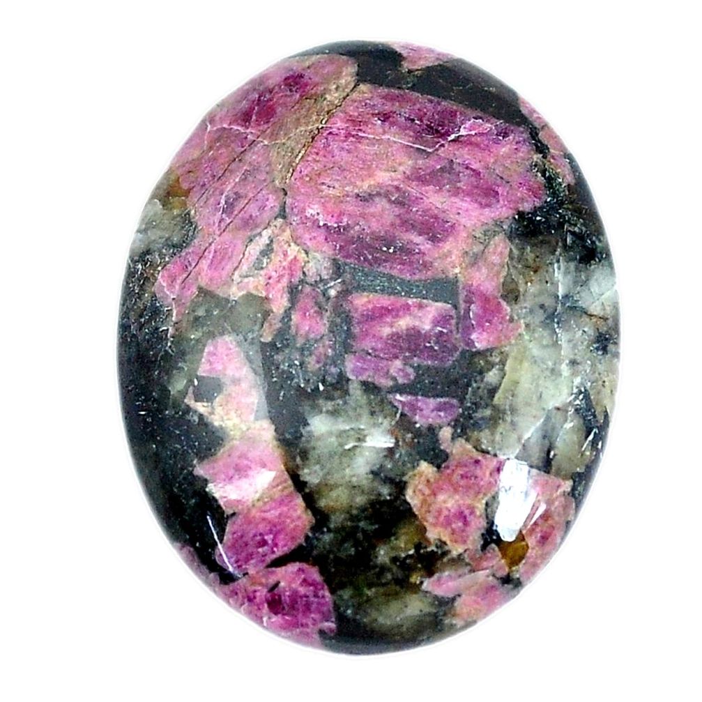 Natural 34.45cts eudialyte pink cabochon 30x23 mm oval loose gemstone s11300