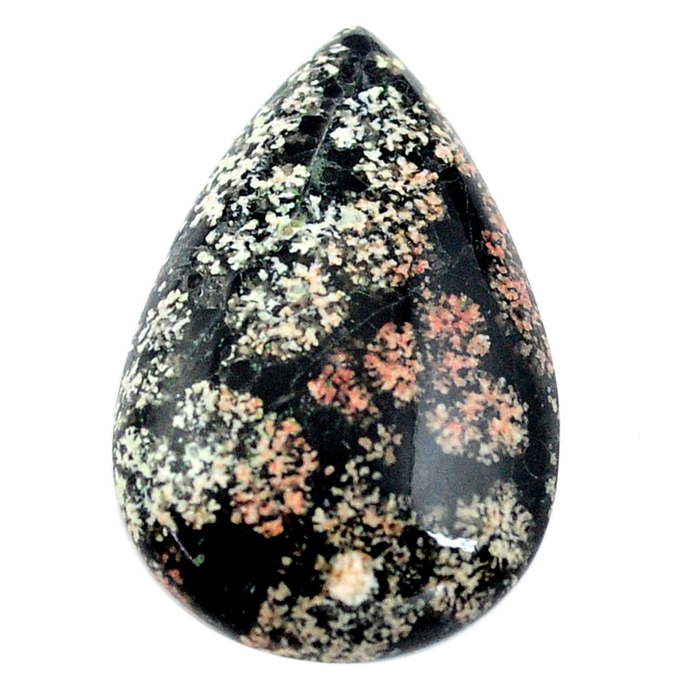 Natural 17.40cts firework obsidian pink cabochon 29x18 mm loose gemstone s14480