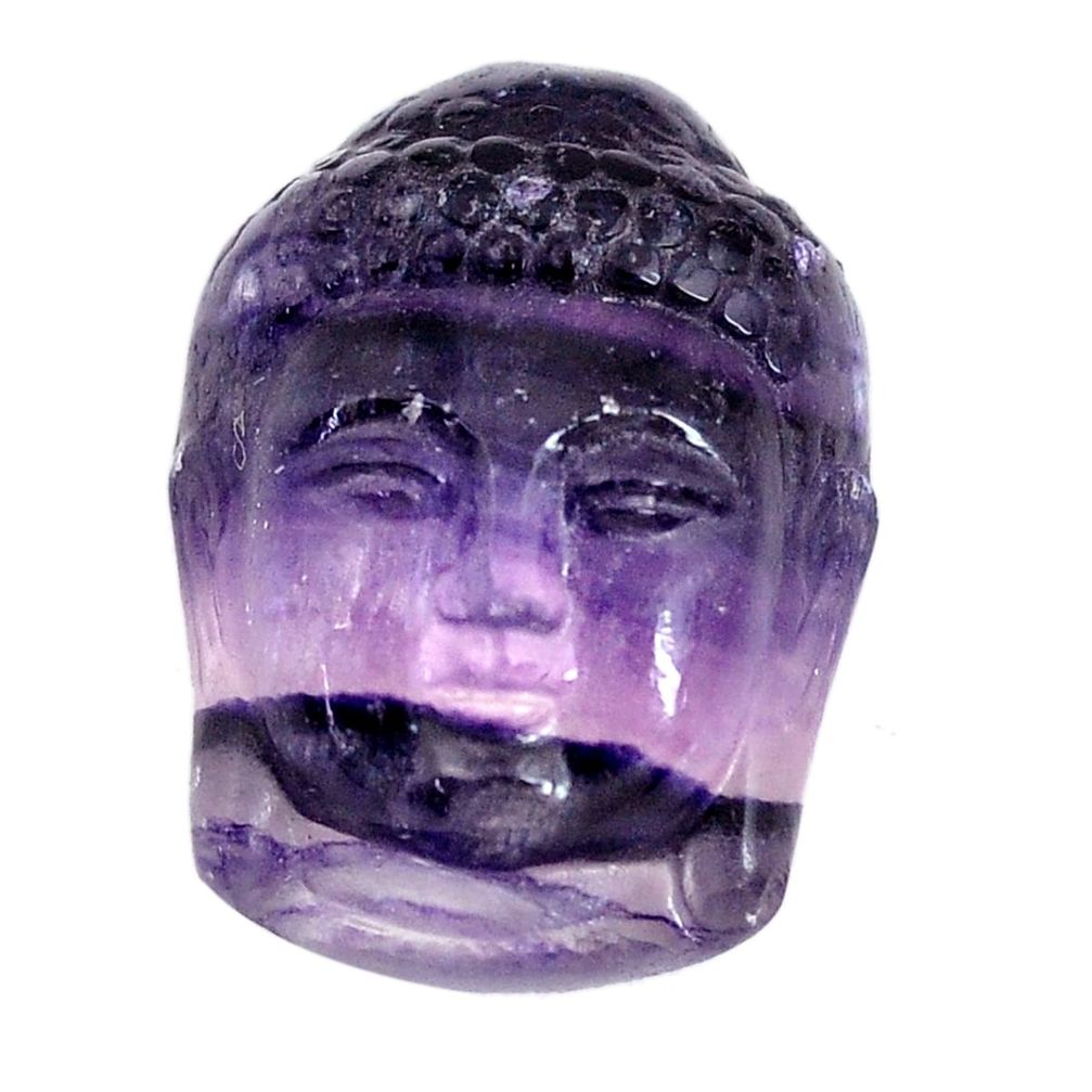 Natural 29.10cts fluorite buddha carving 23x16.5 mm fancy loose gemstone s13229