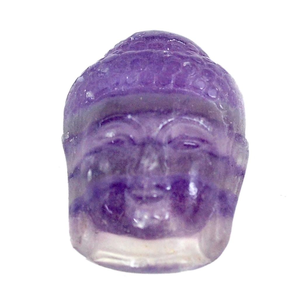 Natural 24.35cts fluorite buddha carving 23x16.5 mm fancy loose gemstone s13230