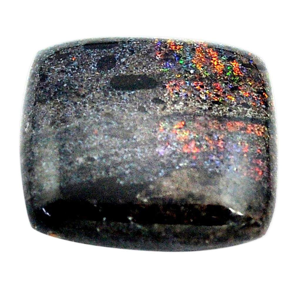 Natural 11.30cts honduran matrix opal black 18x17 mm loose gemstone s13852