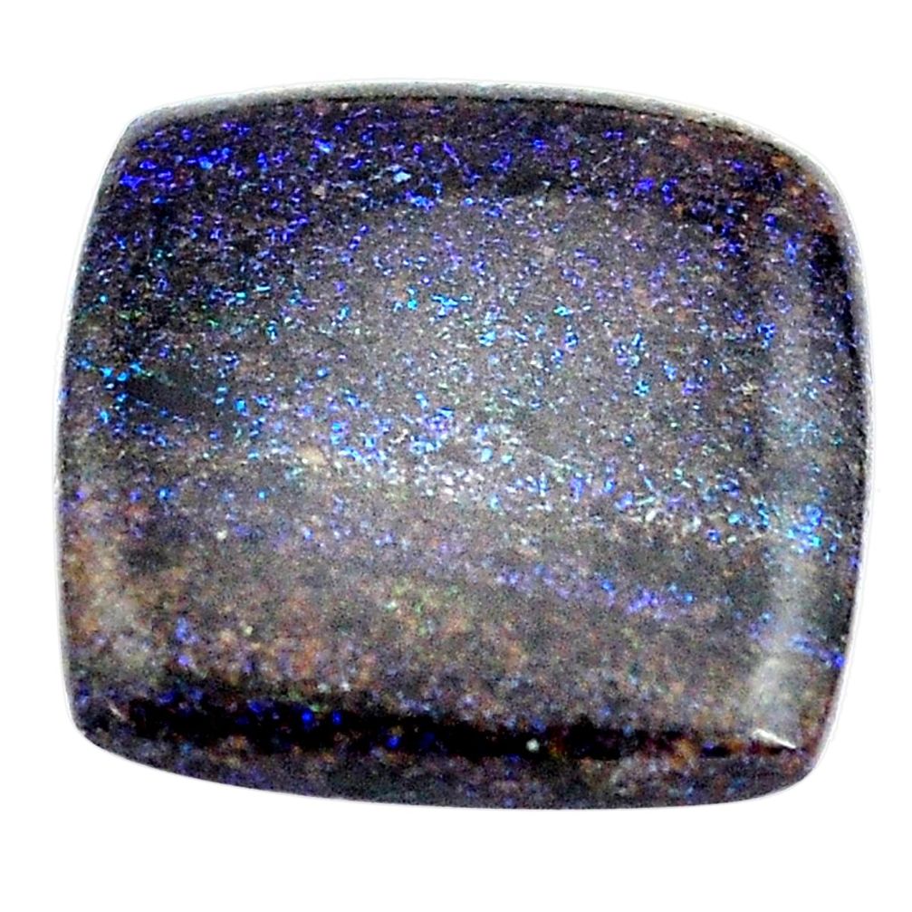 Natural 8.45cts honduran matrix opal black 18x17.5 mm loose gemstone s13851