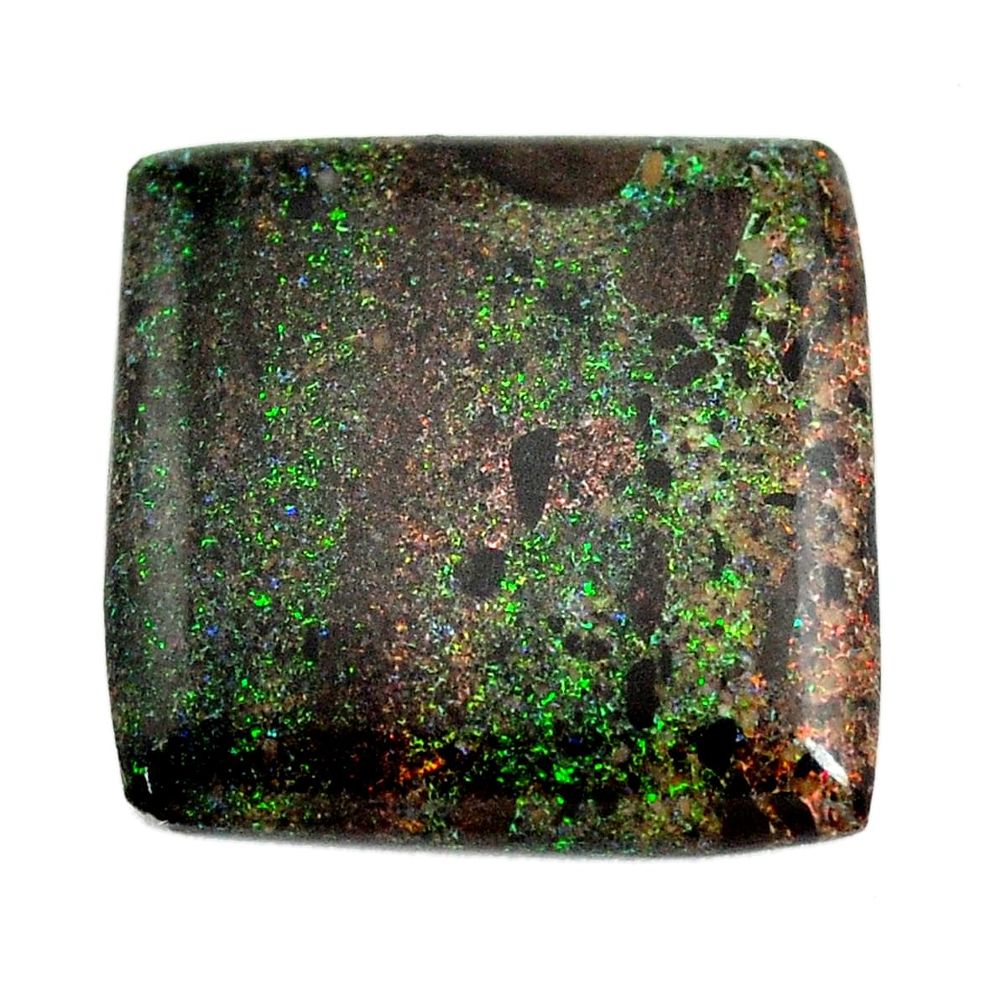 Natural 11.30cts honduran matrix opal black 21x21 mm loose gemstone s13217