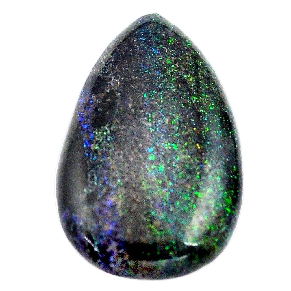 Natural 10.15cts honduran matrix opal black 24x14 mm pear loose gemstone s13853