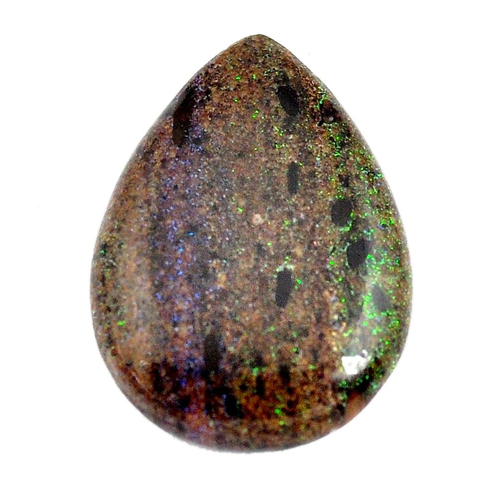Natural 13.45cts honduran matrix opal black 25x18 mm pear loose gemstone s13210