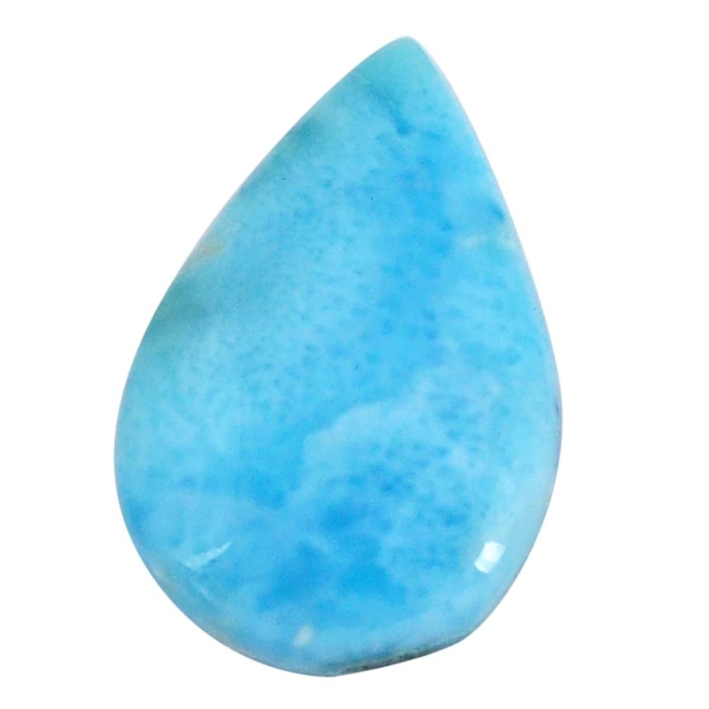 Natural 11.30cts larimar blue cabochon 21x13.5 mm pear loose gemstone s11219