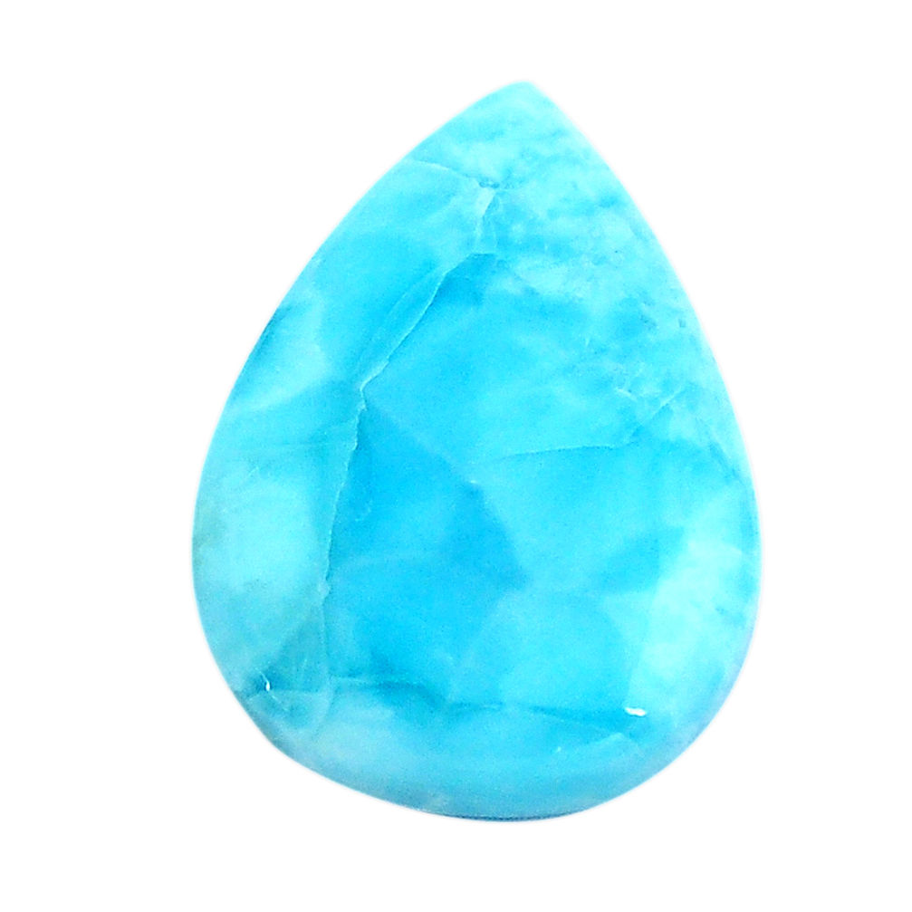 Natural 14.35cts larimar blue cabochon 21x15 mm pear loose gemstone s14780