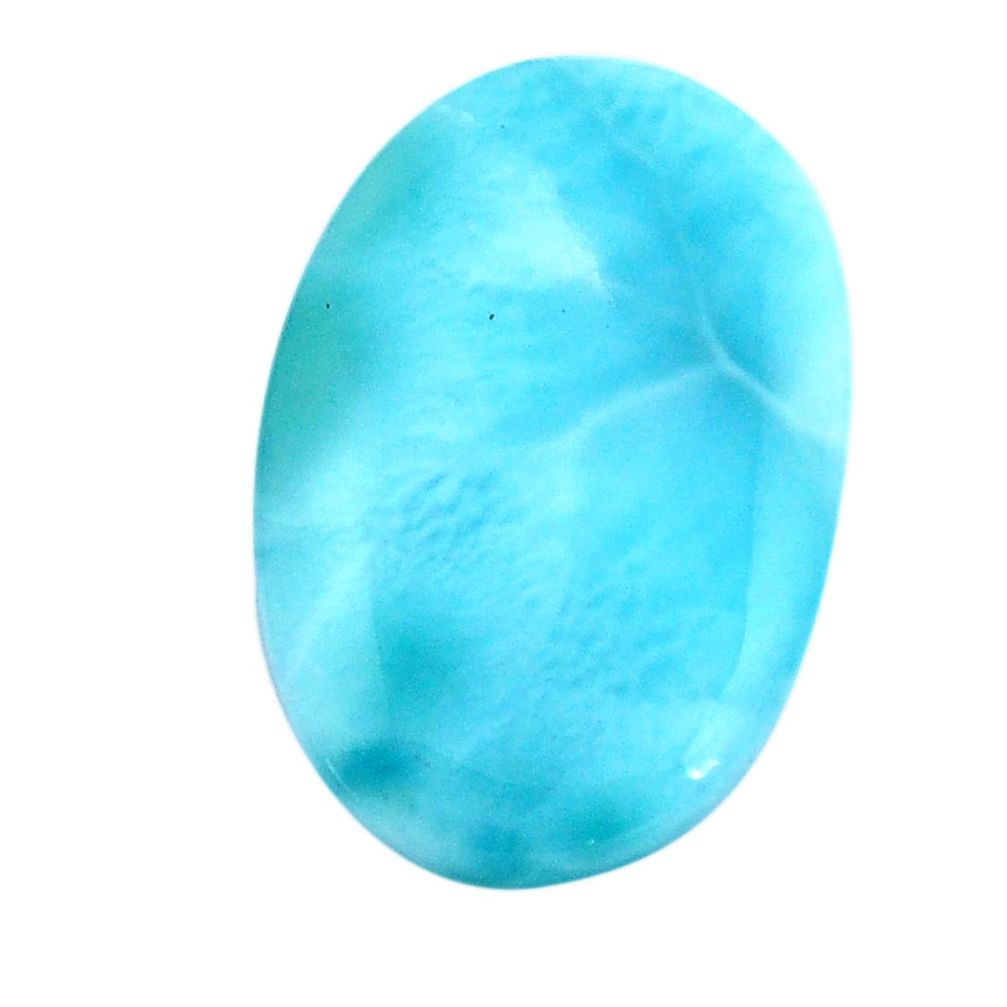 Natural 13.40cts larimar blue cabochon 22.5x15 mm oval loose gemstone s14771