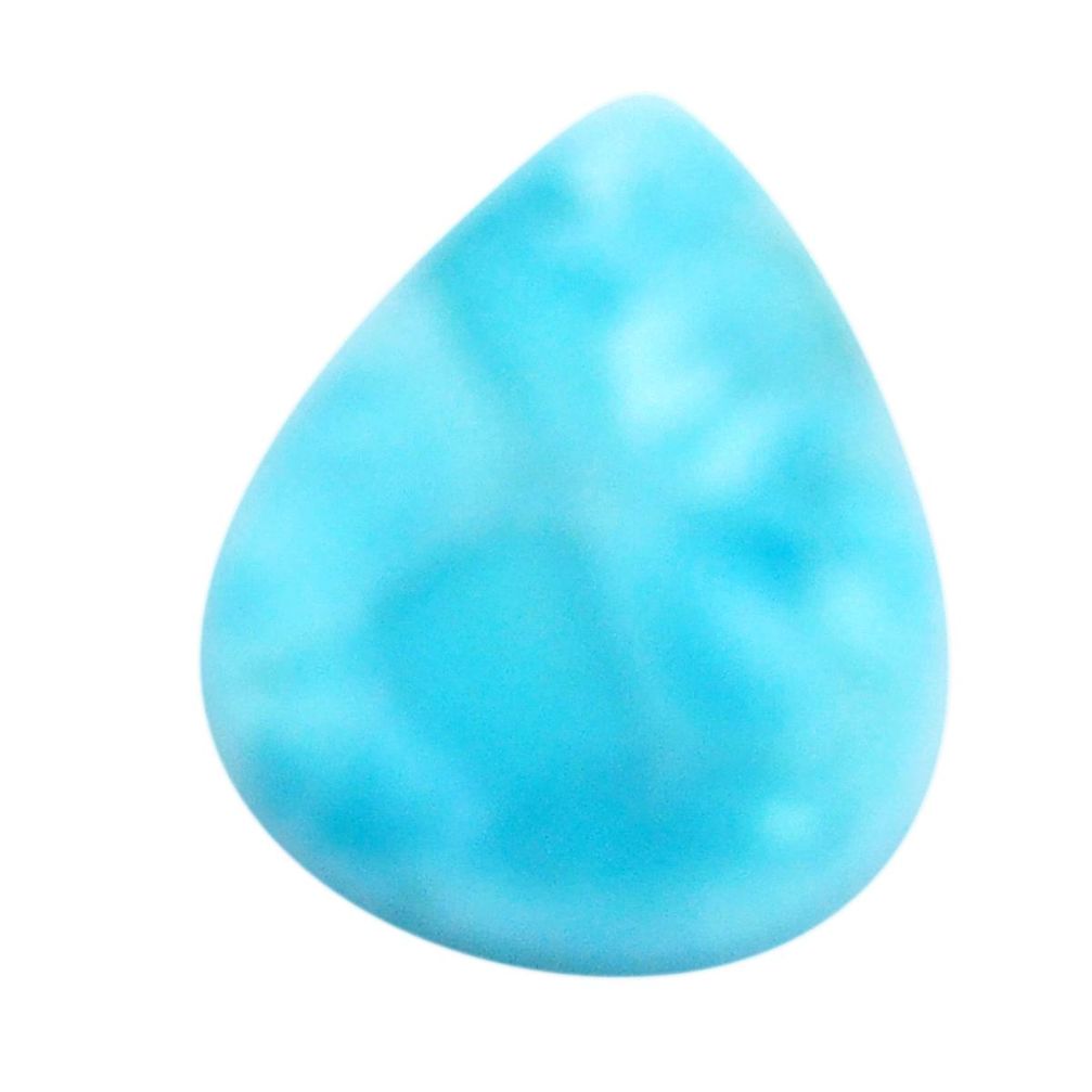 Natural 14.35cts larimar blue cabochon 22.5x16.5 mm pear loose gemstone s14769