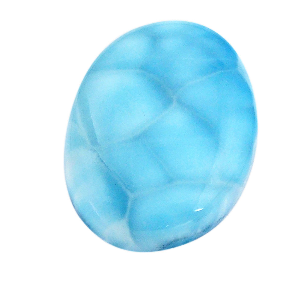Natural 23.45cts larimar blue cabochon 22.5x17 mm oval loose gemstone s14731