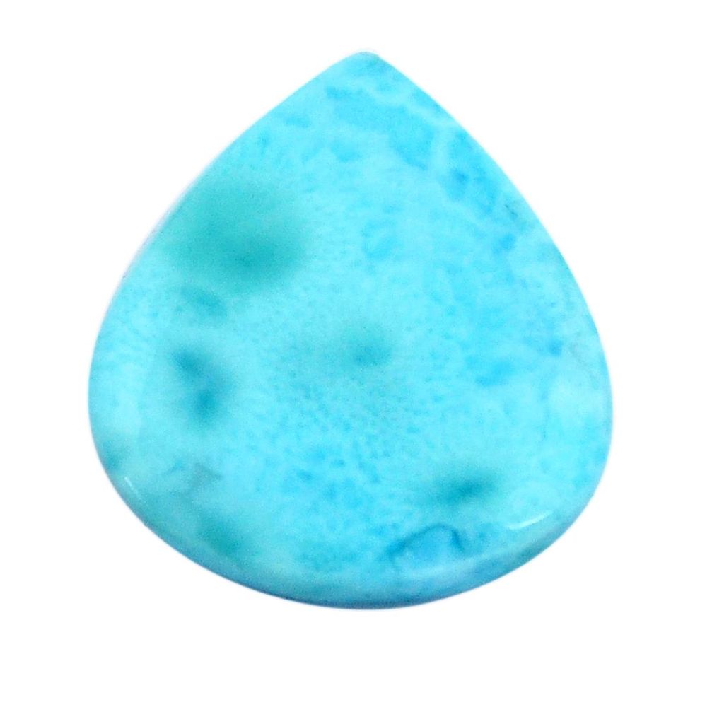 Natural 19.45cts larimar blue cabochon 22.5x20 mm heart loose gemstone s14750