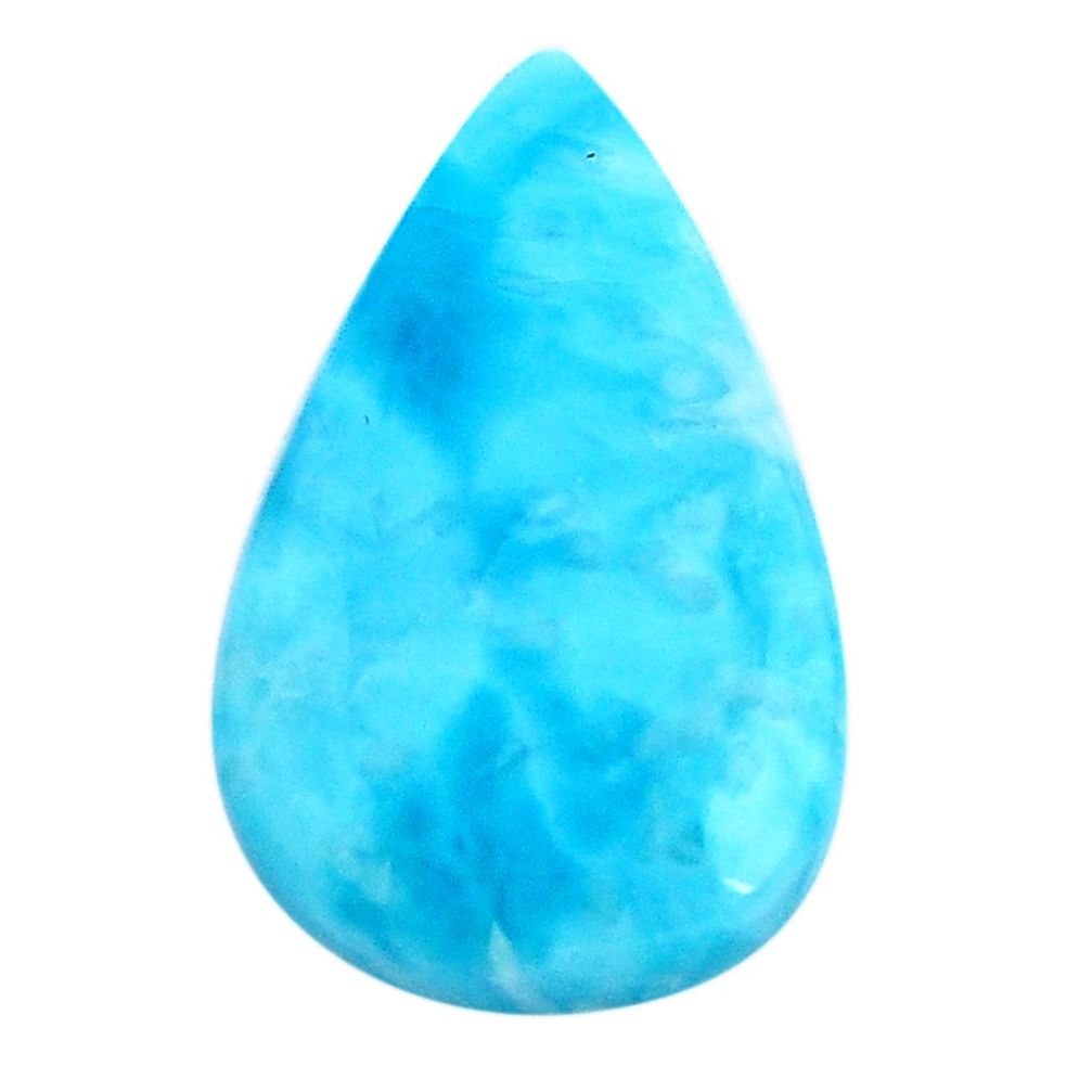 Natural 12.40cts larimar blue cabochon 22x13.5 mm pear loose gemstone s14770