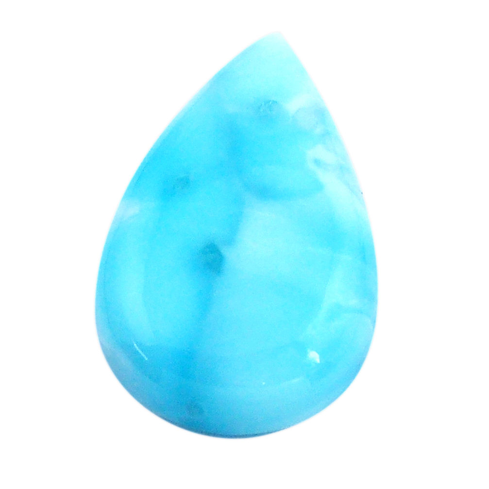 Natural 12.40cts larimar blue cabochon 22x14 mm pear loose gemstone s14779