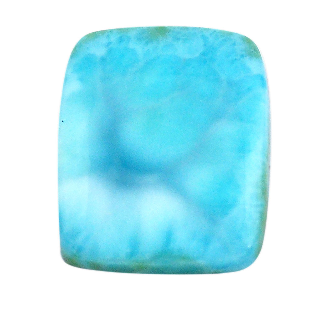 Natural 23.45cts larimar blue cabochon 22x18 mm cushion loose gemstone s14728