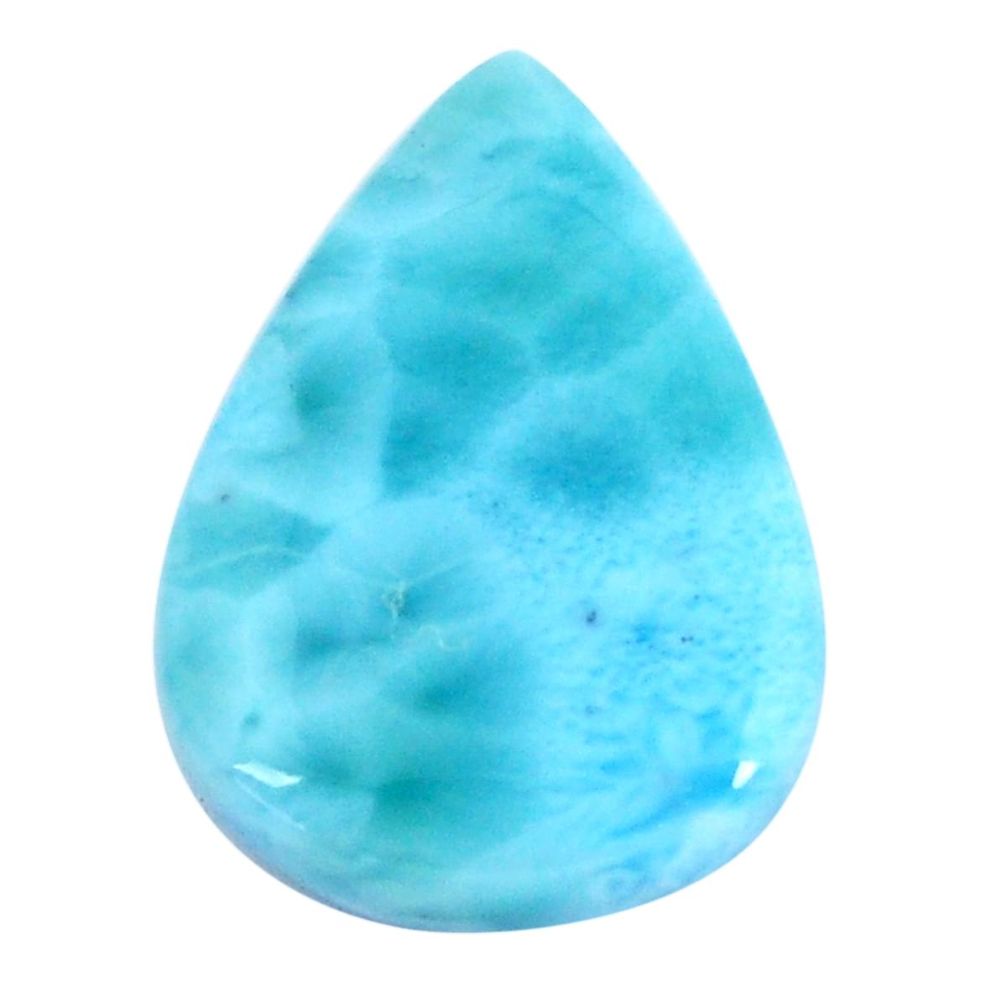 Natural 18.45cts larimar blue cabochon 23.5x17 mm pear loose gemstone s11208