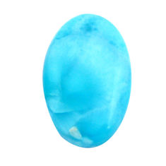 Natural 18.45cts larimar blue cabochon 23x15 mm oval loose gemstone s14752