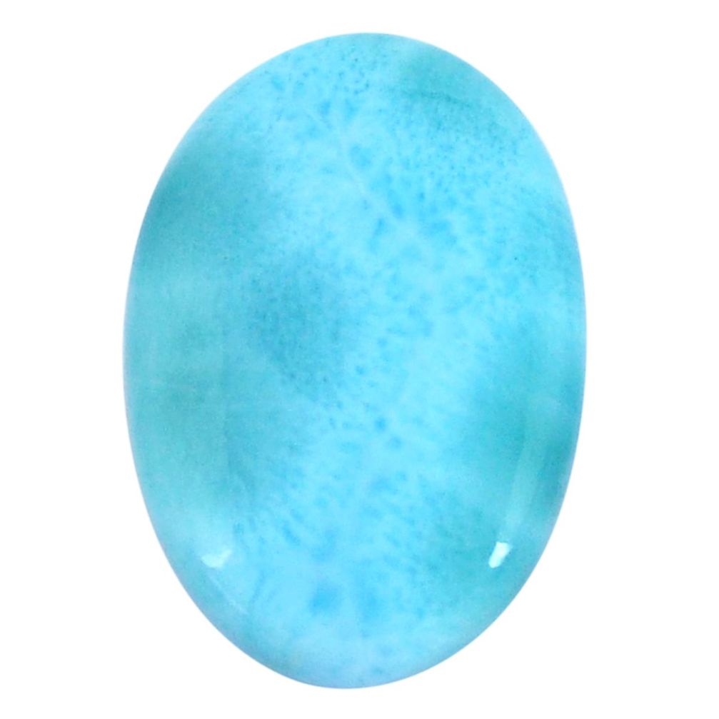 Natural 18.45cts larimar blue cabochon 23x15.5 mm oval loose gemstone s11216