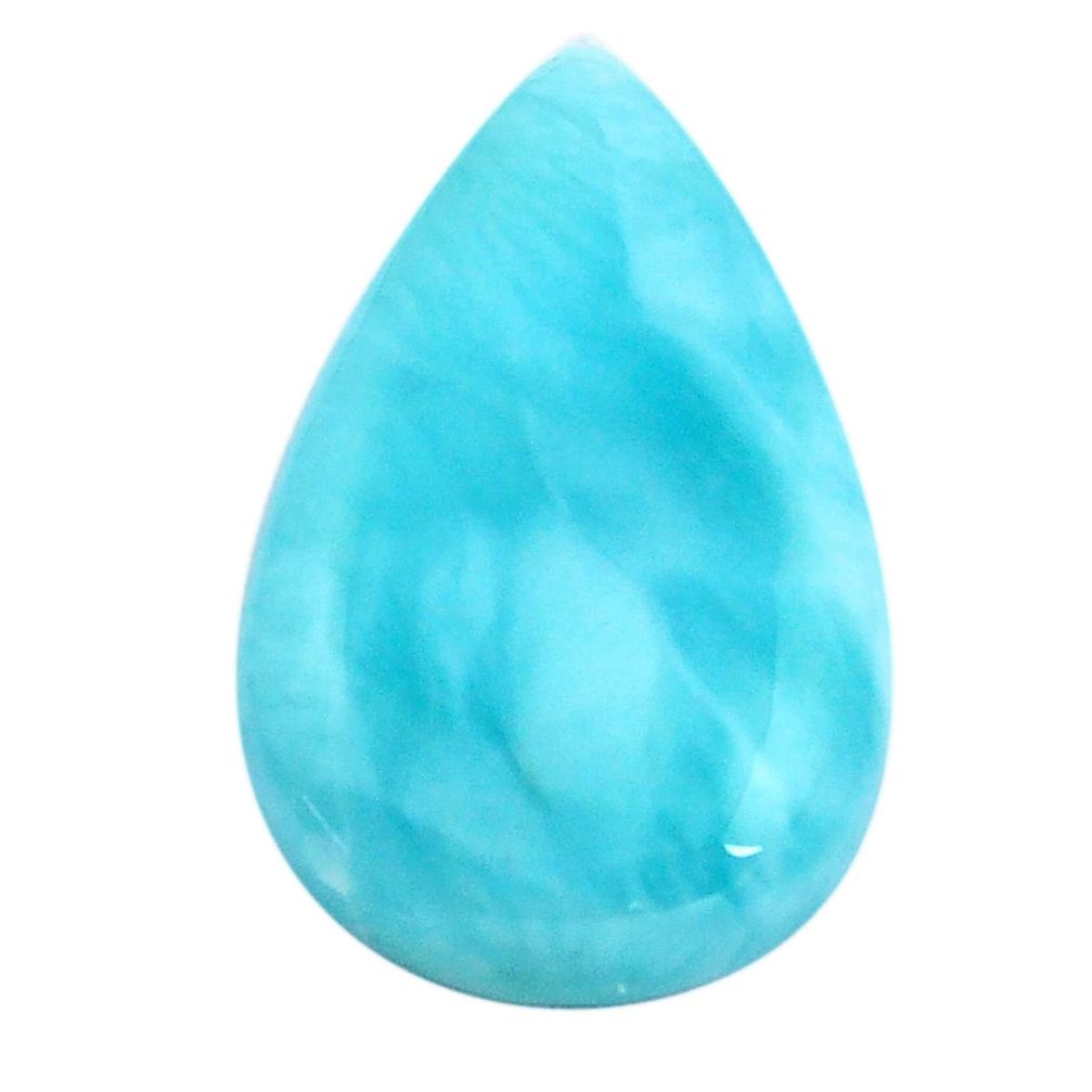 Natural 17.40cts larimar blue cabochon 24x15 mm pear loose gemstone s14764