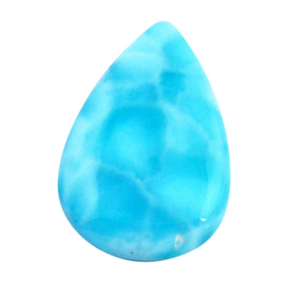 Natural 18.45cts larimar blue cabochon 24x16 mm pear loose gemstone s14761