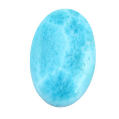 Natural 25.15cts larimar blue cabochon 25.5x16 mm oval loose gemstone s14738