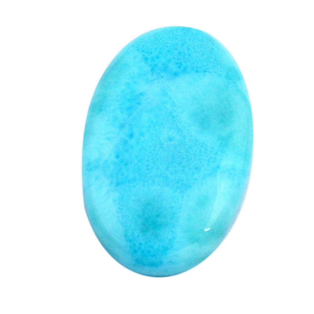 Natural 25.15cts larimar blue cabochon 25x16 mm oval loose gemstone s14760